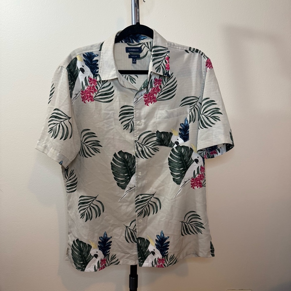 Croft & Barrow Floral Leaf Print Shirt